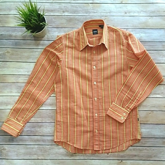 hugo boss shirt orange